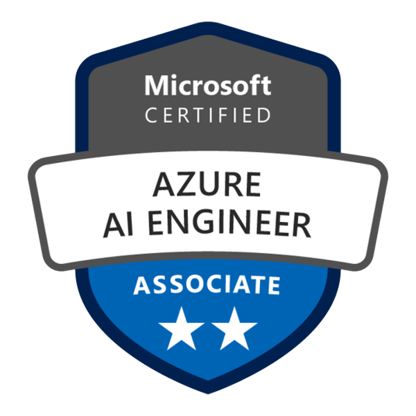 Microsoft Certified: Azure AI Engineer Associate badge
