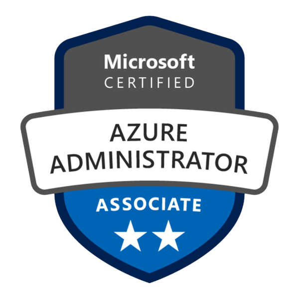 Microsoft Certified: Azure Administrator Associate badge