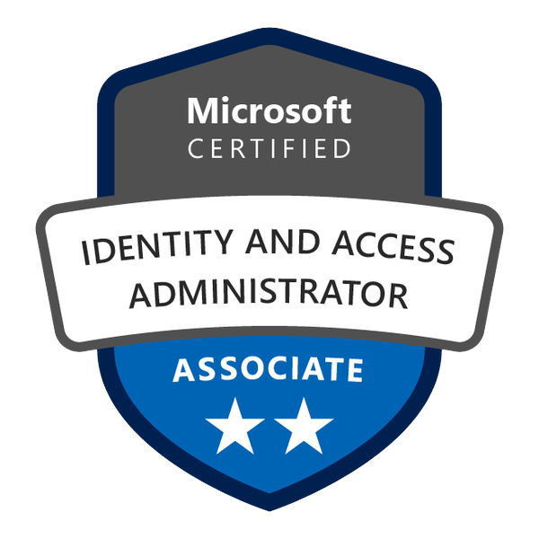 Microsoft Certified: Identity and Access Administrator Associate badge